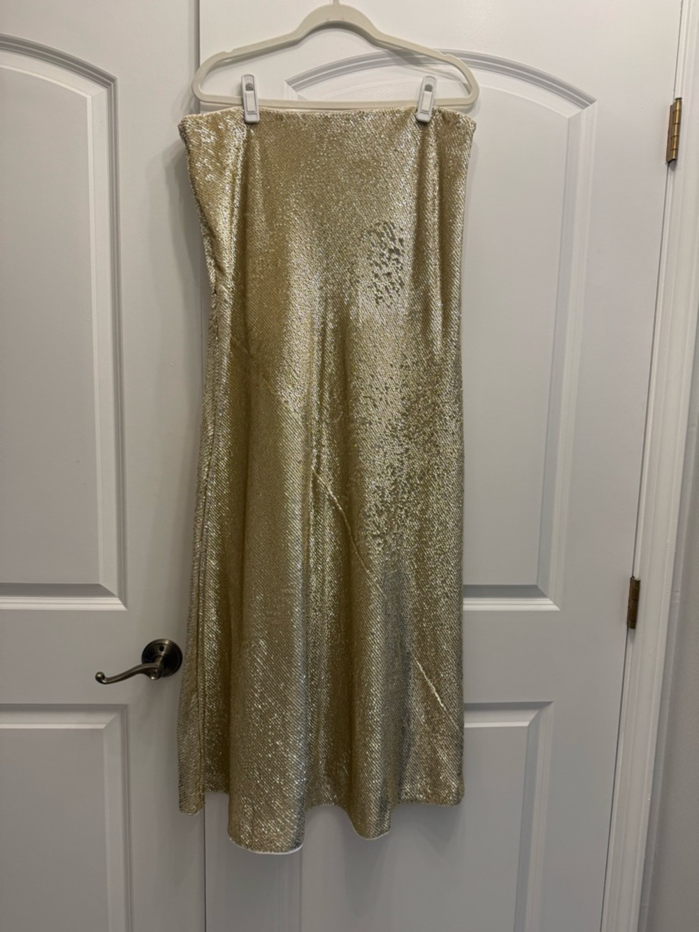 Banana Republic Gold Sequin Maxi XL